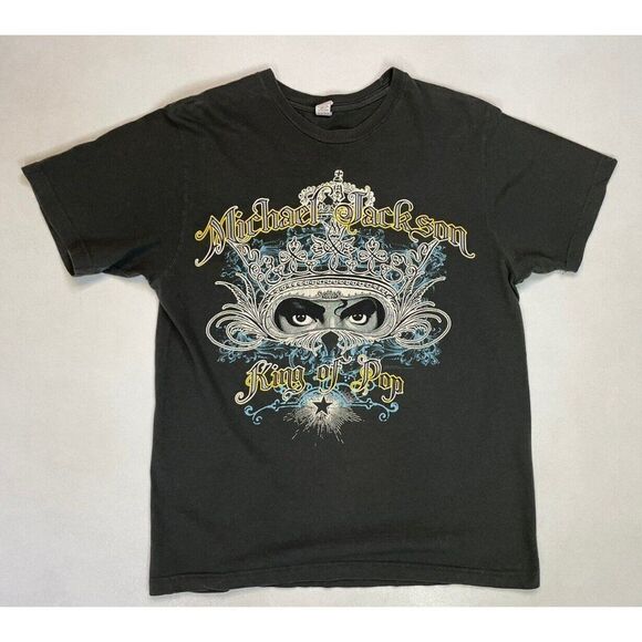 Michael Jackson King Of Pop 2009 Graphic T-shirt Women Medium Gray Music - Picture 1 of 6